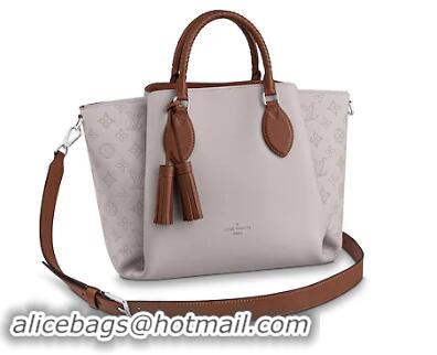 Fashion Ladies Louis Vuitton original Mahina Leather HAUMEA M55553 Brume Grey