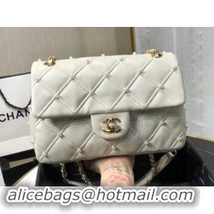 Luxury Discount Chanel Original Leather Flap Bag AS1202 White