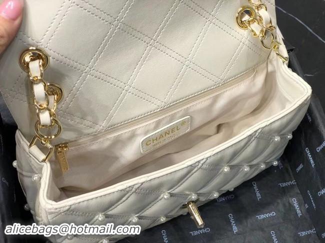 Luxury Discount Chanel Original Leather Flap Bag AS1202 White