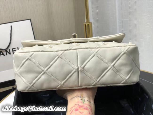 Luxury Discount Chanel Original Leather Flap Bag AS1202 White