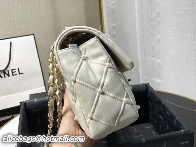 Luxury Discount Chanel Original Leather Flap Bag AS1202 White