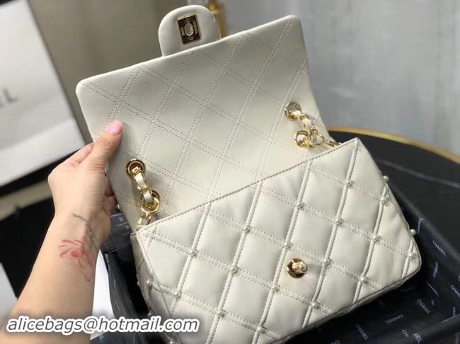 Luxury Discount Chanel Original Leather Flap Bag AS1202 White