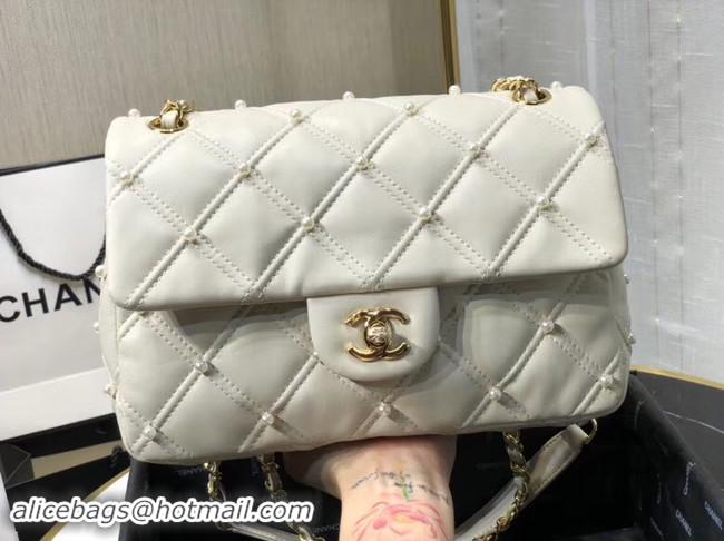 Luxury Discount Chanel Original Leather Flap Bag AS1202 White