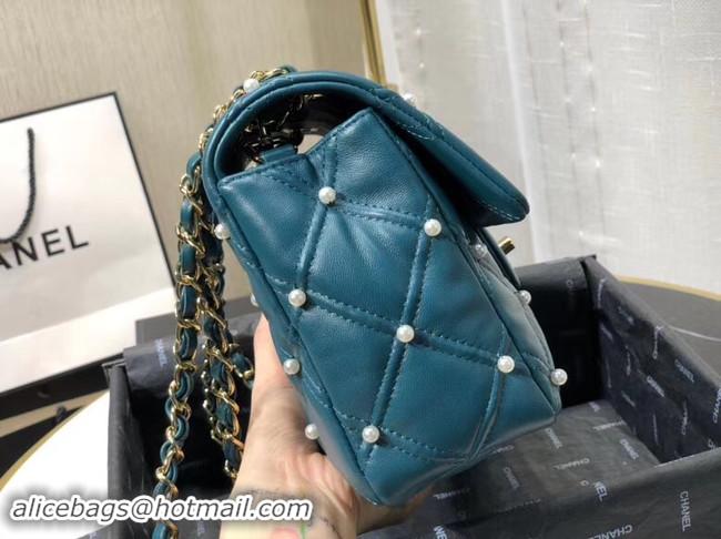 Luxury Wholesale Chanel Original Leather Flap Bag AS1202 Blue