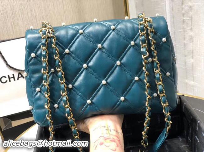 Luxury Wholesale Chanel Original Leather Flap Bag AS1202 Blue