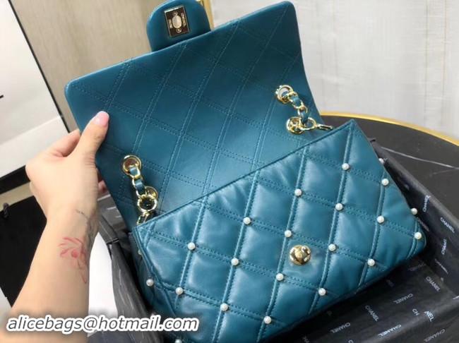 Luxury Wholesale Chanel Original Leather Flap Bag AS1202 Blue