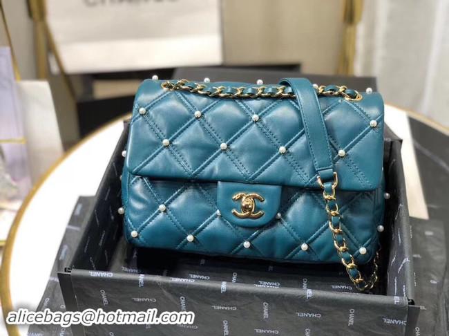 Luxury Wholesale Chanel Original Leather Flap Bag AS1202 Blue