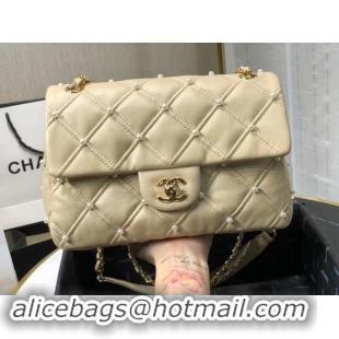 Top Quality Chanel Original Leather Flap Bag AS1202 Apricot