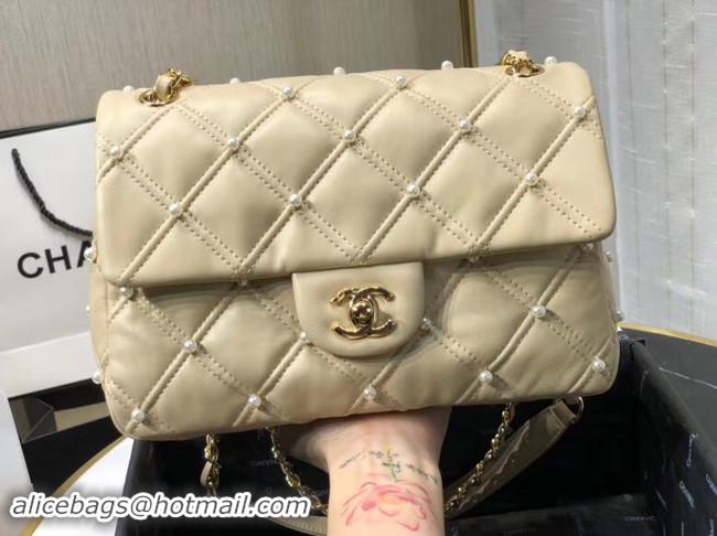 Top Quality Chanel Original Leather Flap Bag AS1202 Apricot