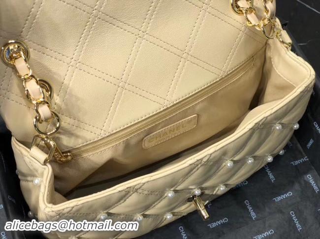 Top Quality Chanel Original Leather Flap Bag AS1202 Apricot