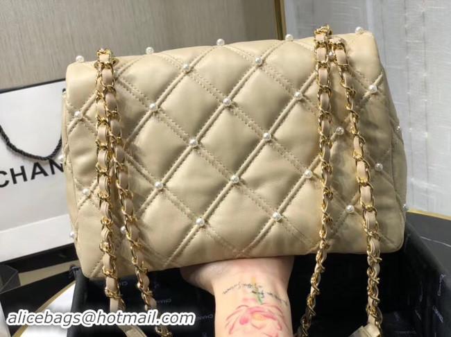 Top Quality Chanel Original Leather Flap Bag AS1202 Apricot