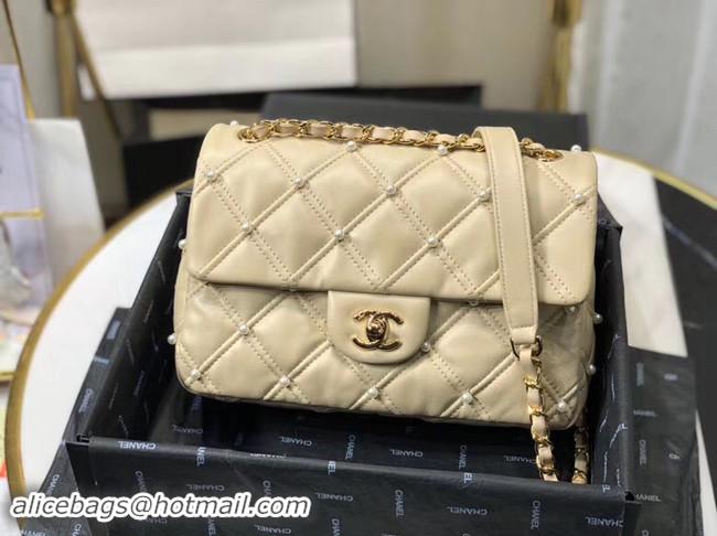 Top Quality Chanel Original Leather Flap Bag AS1202 Apricot