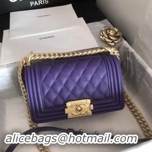 Shop Discount Boy Chanel Flap Shoulder Bag Original Leather A67085 Purple