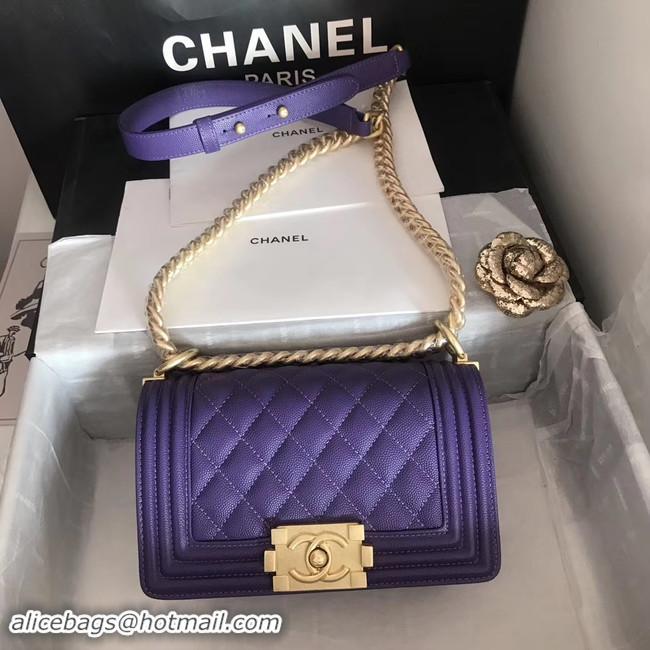 Shop Discount Boy Chanel Flap Shoulder Bag Original Leather A67085 Purple