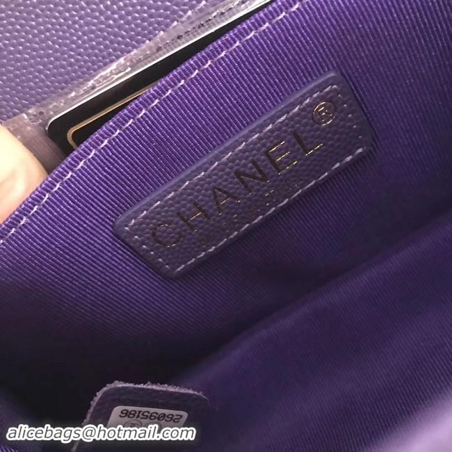 Shop Discount Boy Chanel Flap Shoulder Bag Original Leather A67085 Purple