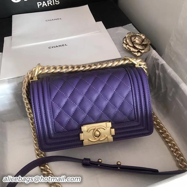 Shop Discount Boy Chanel Flap Shoulder Bag Original Leather A67085 Purple