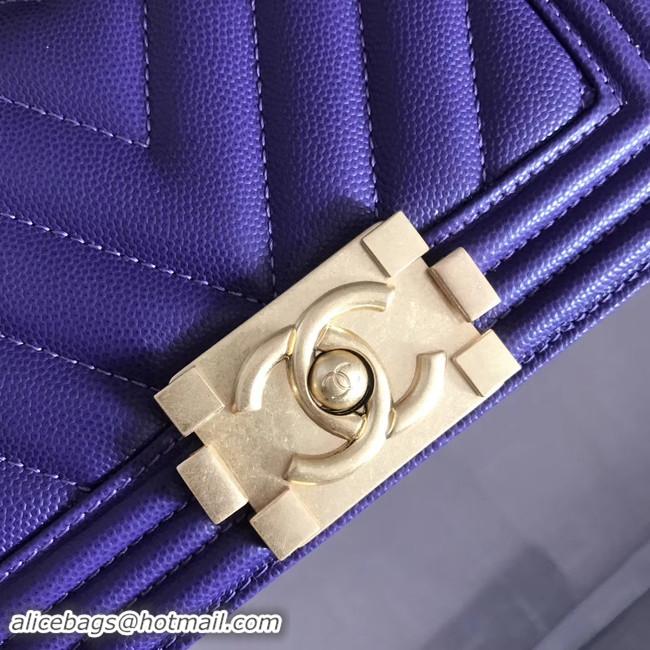 Shop Classic Boy Chanel Flap Bag Original Leather A67085 Purple