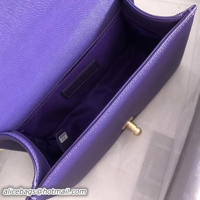 Shop Classic Boy Chanel Flap Bag Original Leather A67085 Purple