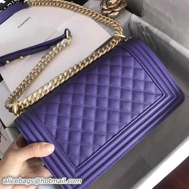 ​Top Quality Chanel Le Boy Original Caviar Leather Shoulder Bag V67086 Purple