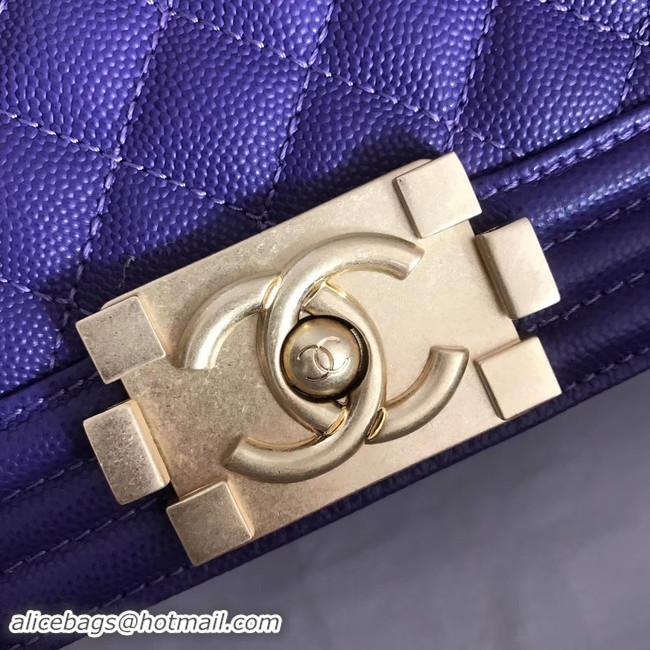 ​Top Quality Chanel Le Boy Original Caviar Leather Shoulder Bag V67086 Purple