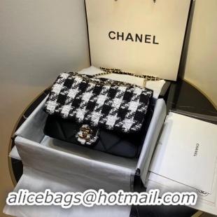 Women Classic CHANEL 19 Flap Bag AS1154 Black&white