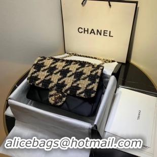 Spot Discount CHANEL 19 Flap Bag AS1154 Black&apricot