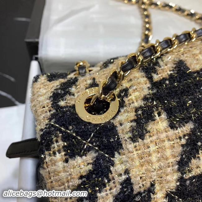 Spot Discount CHANEL 19 Flap Bag AS1154 Black&apricot