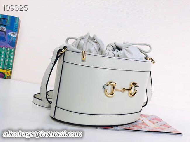 Best Price Gucci 1955 Horsebit Bucket Bag 602118 White