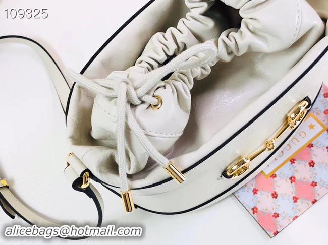 Best Price Gucci 1955 Horsebit Bucket Bag 602118 White