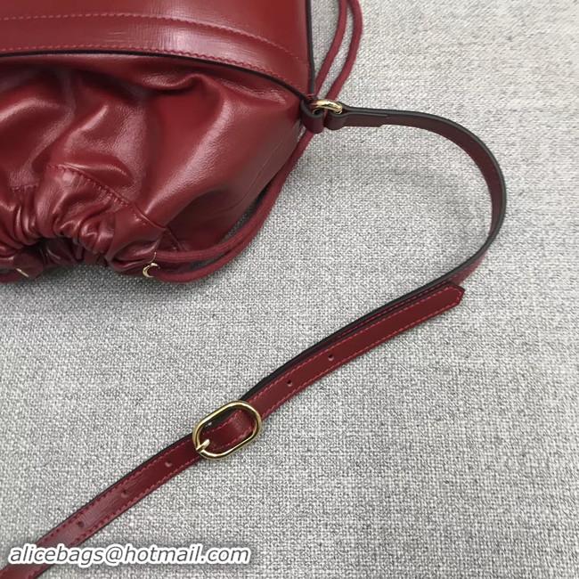 Imitation Bulk Gucci 1955 Horsebit bucket bag 602118 red