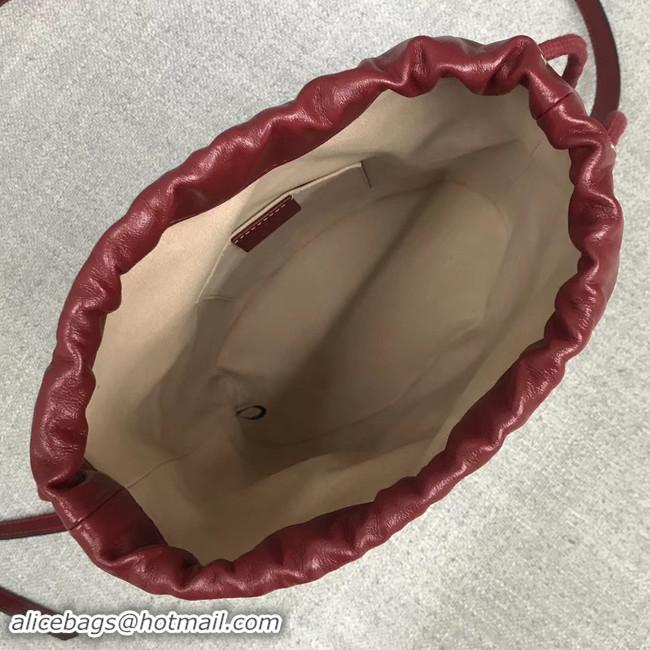 Imitation Bulk Gucci 1955 Horsebit bucket bag 602118 red