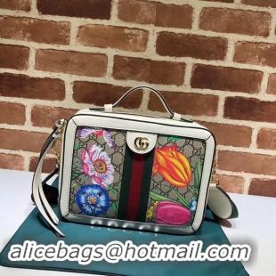 Cheapest Gucci Ophidia GG Flora small shoulder bag 550622 white