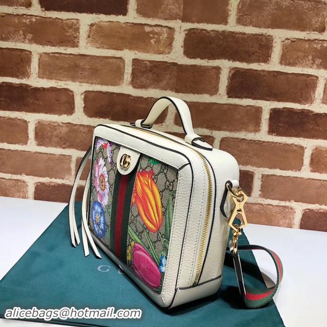 Cheapest Gucci Ophidia GG Flora small shoulder bag 550622 white