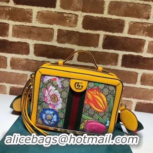 Best Price Gucci Ophidia GG Flora small shoulder bag 550622 yellow