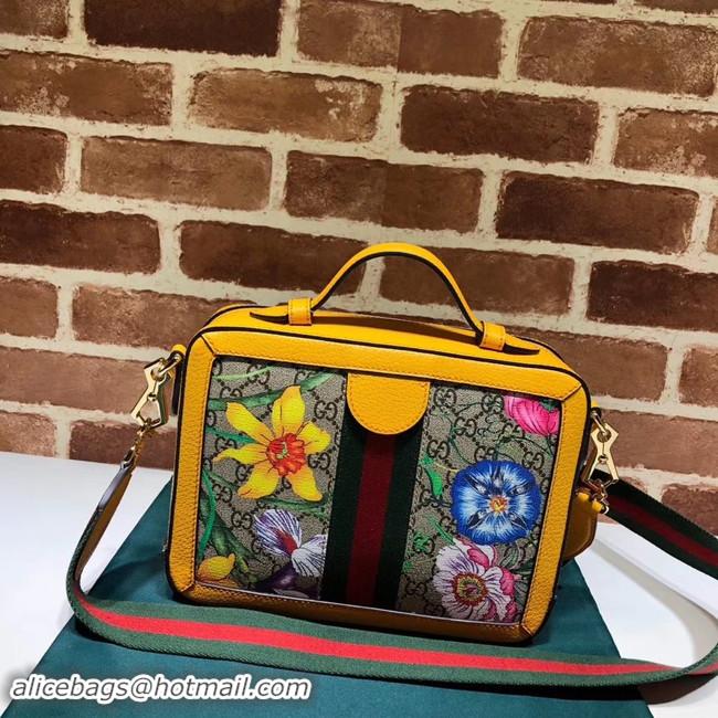 Best Price Gucci Ophidia GG Flora small shoulder bag 550622 yellow