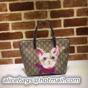 Buy Imitation Gucci Childrens GG Flowers Original Leather Tote Bag 410812 Purple