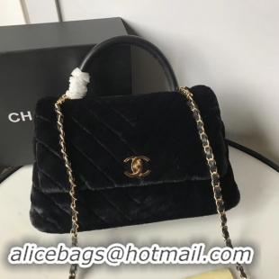 Top Quality Chanel flap bag with top handle A92991 black