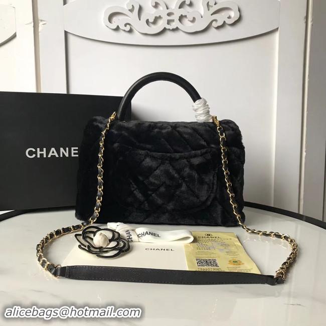 Top Quality Chanel flap bag with top handle A92991 black