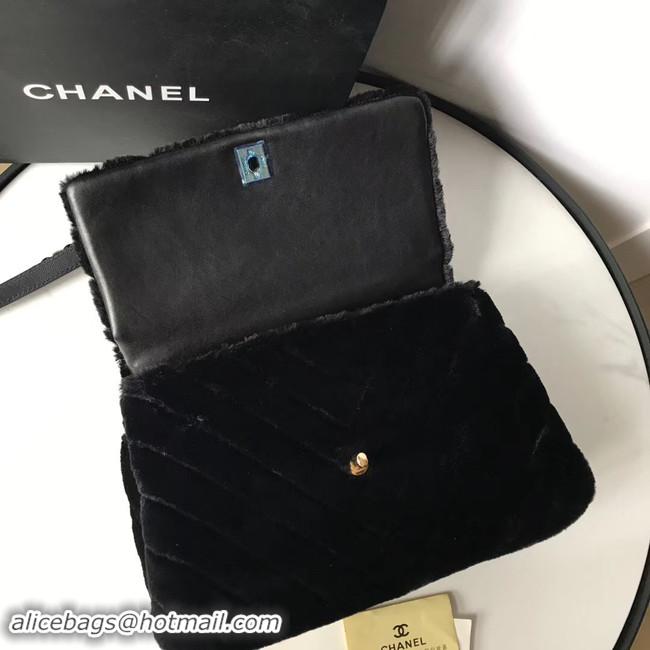 Top Quality Chanel flap bag with top handle A92991 black