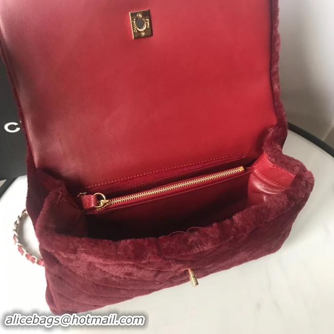 Popular Style Chanel flap bag with top handle A92991 Burgundy