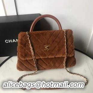 Good Taste Chanel flap bag with top handle A92991 Camel