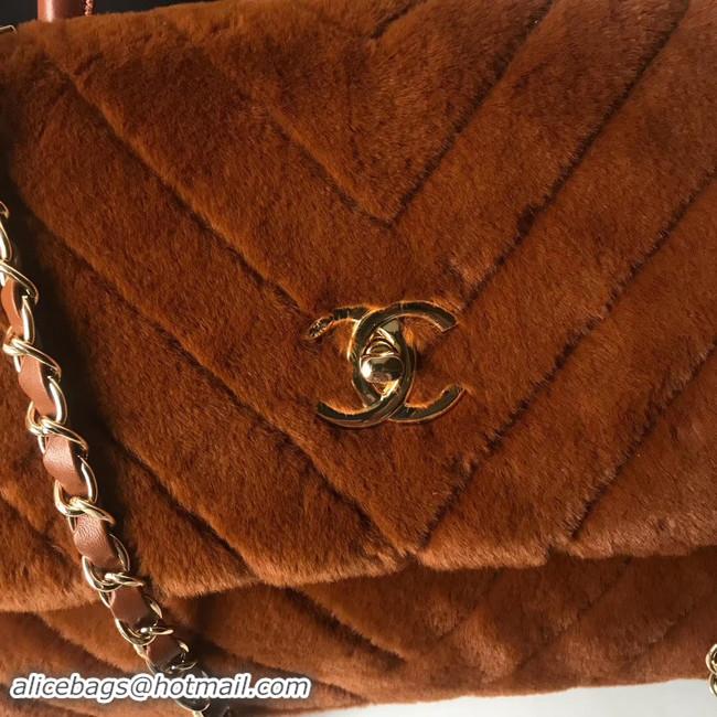 Good Taste Chanel flap bag with top handle A92991 Camel