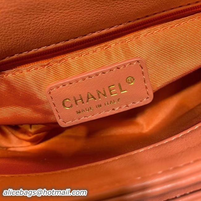 Buy Cheap Chanel flap bag Grained Calfskin & Gold-Tone Metal AS1155 orange