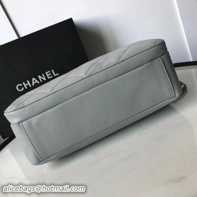 Buy Classic Chanel flap bag Grained Calfskin & Gold-Tone Metal AS1199 grey