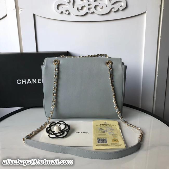 Buy Classic Chanel flap bag Grained Calfskin & Gold-Tone Metal AS1199 grey