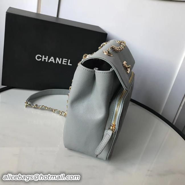 Buy Classic Chanel flap bag Grained Calfskin & Gold-Tone Metal AS1199 grey