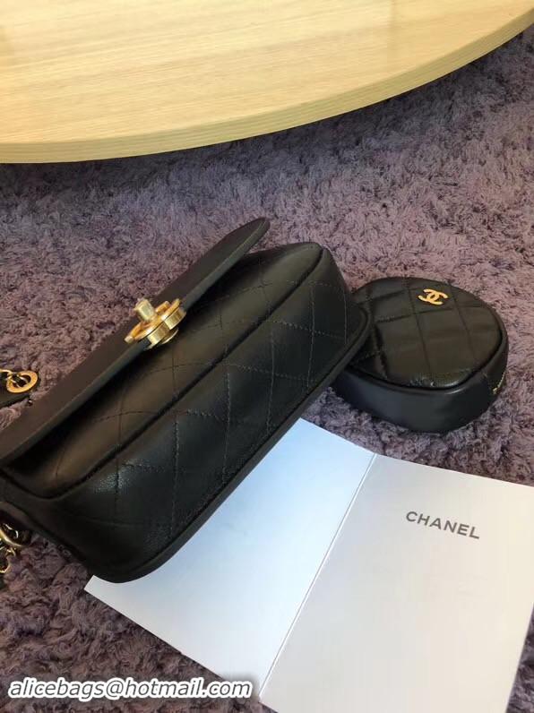 High Quality CHANEL Flap Bag Lambskin&Gold-Tone Metal AS1094 black