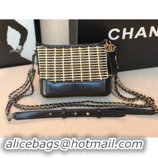 Imitation Chanel gabrielle small hobo bag A91810 Cane black