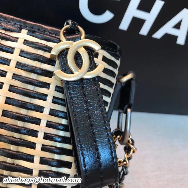 Imitation Chanel gabrielle small hobo bag A91810 Cane black