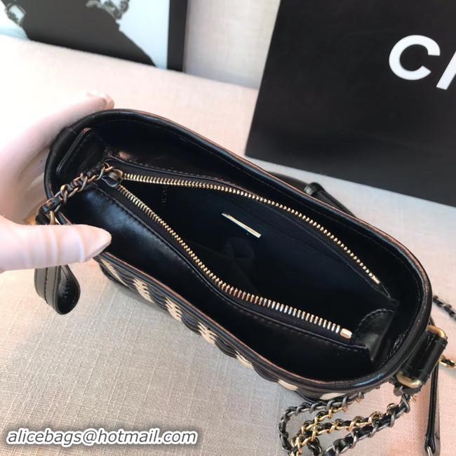 Imitation Chanel gabrielle small hobo bag A91810 Cane black